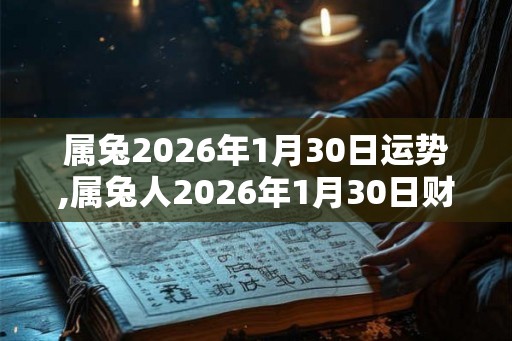 属兔2026年1月30日运势,属兔人2026年1月30日财运,生肖兔2026年1月30日运势