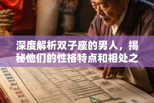 深度解析双子座的男人，揭秘他们的性格特点和相处之道