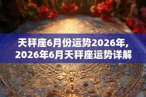 天秤座6月份运势2026年,2026年6月天秤座运势详解