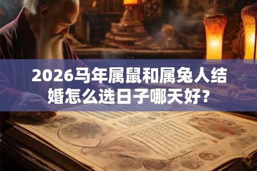2026马年属鼠和属兔人结婚怎么选日子哪天好？