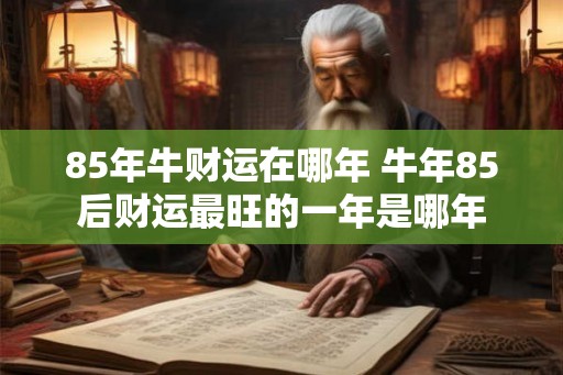 85年牛财运在哪年 牛年85后财运最旺的一年是哪年