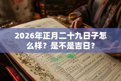 2026年正月二十九日子怎么样？是不是吉日？