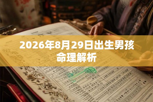 2026年8月29日出生男孩命理解析
