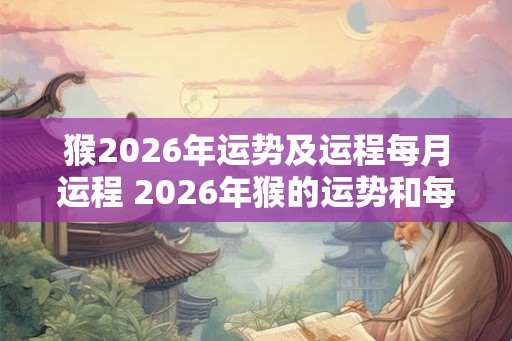 猴2026年运势及运程每月运程 2026年猴的运势和每月运程如何 猴2026年运势及运程每月运程 2026年猴的运势和每月运程如何