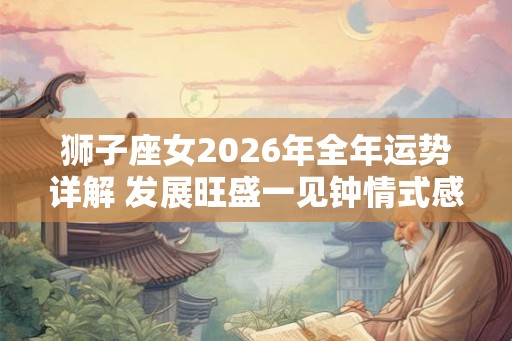狮子座女2026年全年运势详解 发展旺盛一见钟情式感情