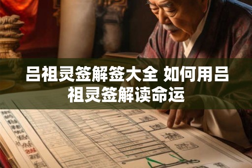 吕祖灵签解签大全 如何用吕祖灵签解读命运