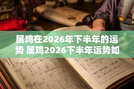 属鸡在2026年下半年的运势 属鸡2026下半年运势如何