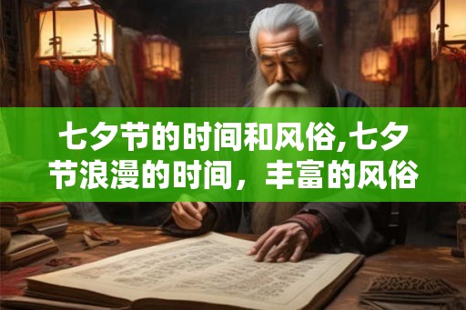 七夕节的时间和风俗,七夕节浪漫的时间，丰富的风俗