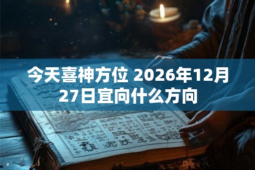 今天喜神方位 2026年12月27日宜向什么方向