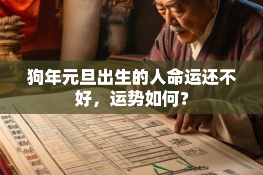 狗年元旦出生的人命运还不好，运势如何？