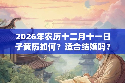 2026年农历十二月十一日子黄历如何？适合结婚吗？