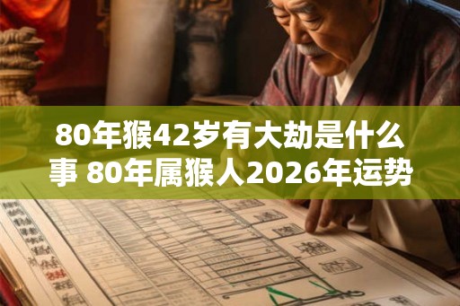 80年猴42岁有大劫是什么事 80年属猴人2026年运势表现
