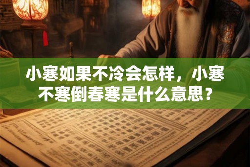 小寒如果不冷会怎样,小寒不寒倒春寒是什么意思? 小寒如果不冷会怎样,小寒不寒倒春寒是什么意思?