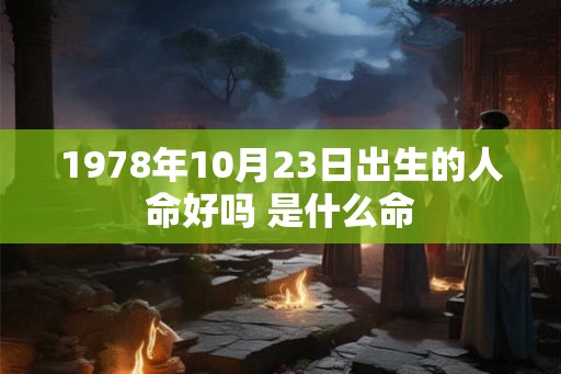 1978年10月23日出生的人命好吗 是什么命