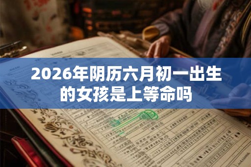 2026年阴历六月初一出生的女孩是上等命吗