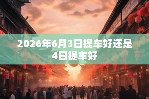 2026年6月3日提车好还是4日提车好