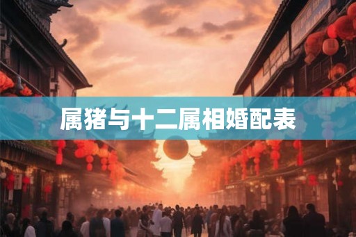 属猪与十二属相婚配表