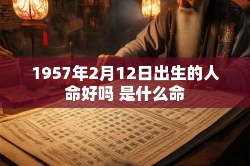 1957年2月12日出生的人命好吗 是什么命
