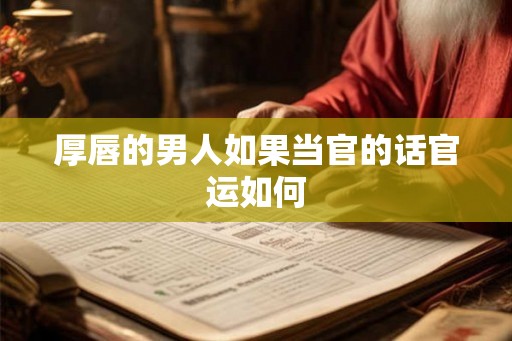 厚唇的男人如果当官的话官运如何