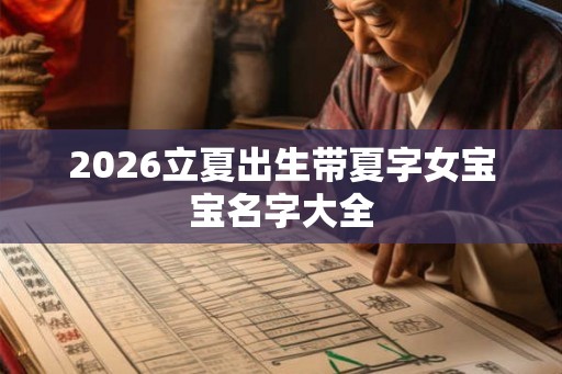 2026立夏出生带夏字女宝宝名字大全 2026立夏出生带夏字女宝宝名字大全