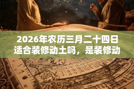 2026年农历三月二十四日适合装修动土吗，是装修动土的吉日吗？