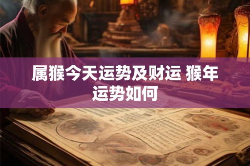 属猴今天运势及财运 猴年运势如何