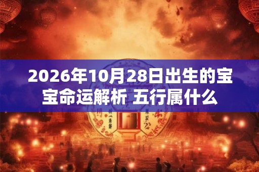 2026年10月28日出生的宝宝命运解析 五行属什么