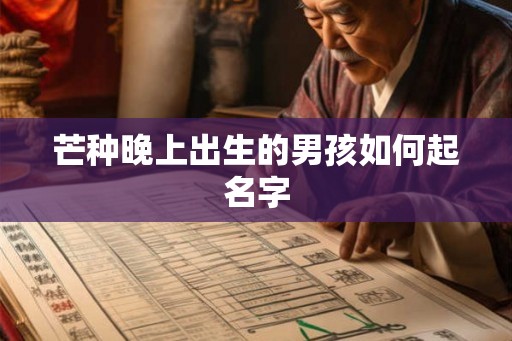 芒种晚上出生的男孩如何起名字