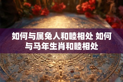 如何与属兔人和睦相处 如何与马年生肖和睦相处