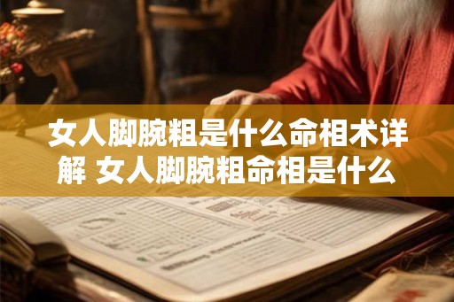 女人脚腕粗是什么命相术详解 女人脚腕粗命相是什么