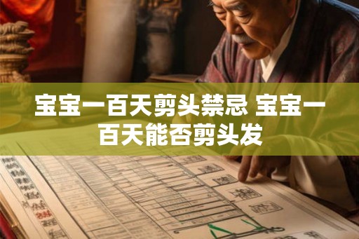 宝宝一百天剪头禁忌 宝宝一百天能否剪头发