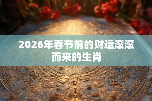 2026年春节前的财运滚滚而来的生肖