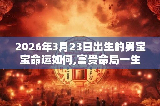 2026年3月23日出生的男宝宝命运如何,富贵命局一生好运