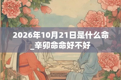 2026年10月21日是什么命_辛卯命命好不好