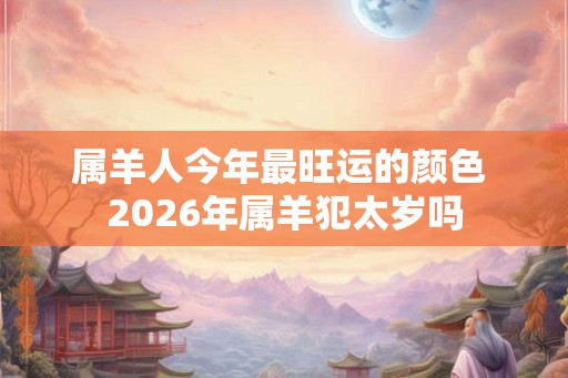 属羊人今年最旺运的颜色 2026年属羊犯太岁吗