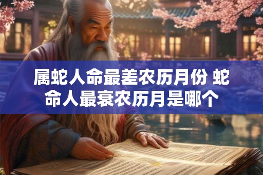 属蛇人命最差农历月份 蛇命人最衰农历月是哪个