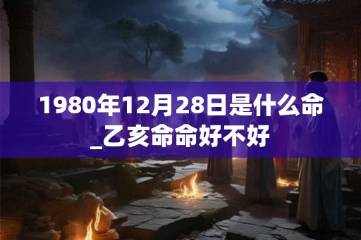1980年12月28日是什么命_乙亥命命好不好