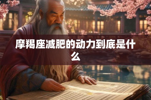 摩羯座减肥的动力到底是什么