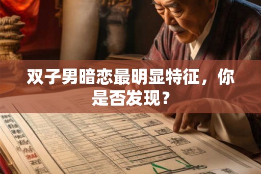 双子男暗恋最明显特征，你是否发现？