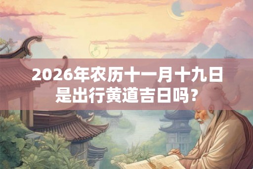 2026年农历十一月十九日是出行黄道吉日吗？