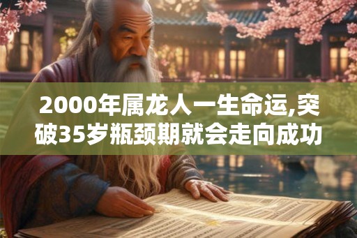 2000年属龙人一生命运,突破35岁瓶颈期就会走向成功