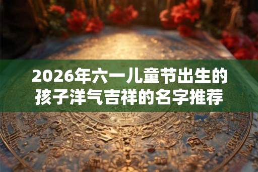 2026年六一儿童节出生的孩子洋气吉祥的名字推荐
