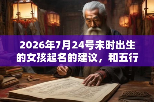 2026年7月24号未时出生的女孩起名的建议,和五行八字! 2026年7月24号未时出生的女孩起名的建议,和五行八字!