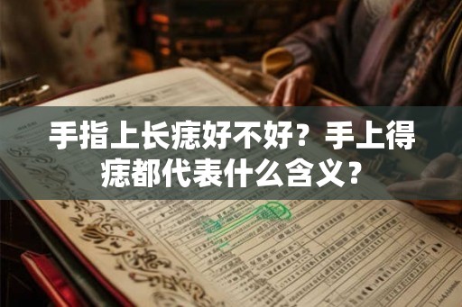 手指上长痣好不好？手上得痣都代表什么含义？
