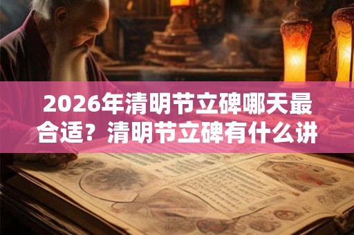 2026年清明节立碑哪天最合适？清明节立碑有什么讲究？
