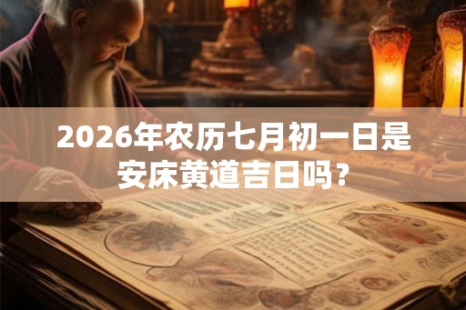 2026年农历七月初一日是安床黄道吉日吗？