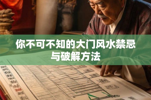 你不可不知的大门风水禁忌与破解方法