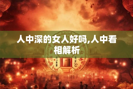 人中深的女人好吗,人中看相解析