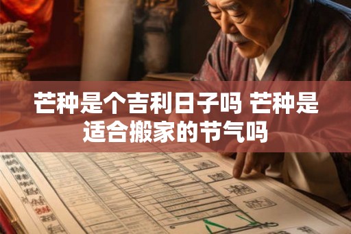 芒种是个吉利日子吗 芒种是适合搬家的节气吗 芒种是个吉利日子吗 芒种是适合搬家的节气吗