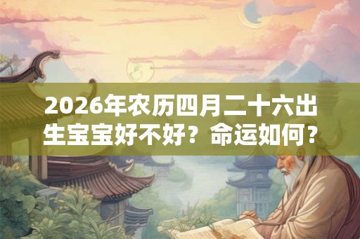 2026年农历四月二十六出生宝宝好不好？命运如何？